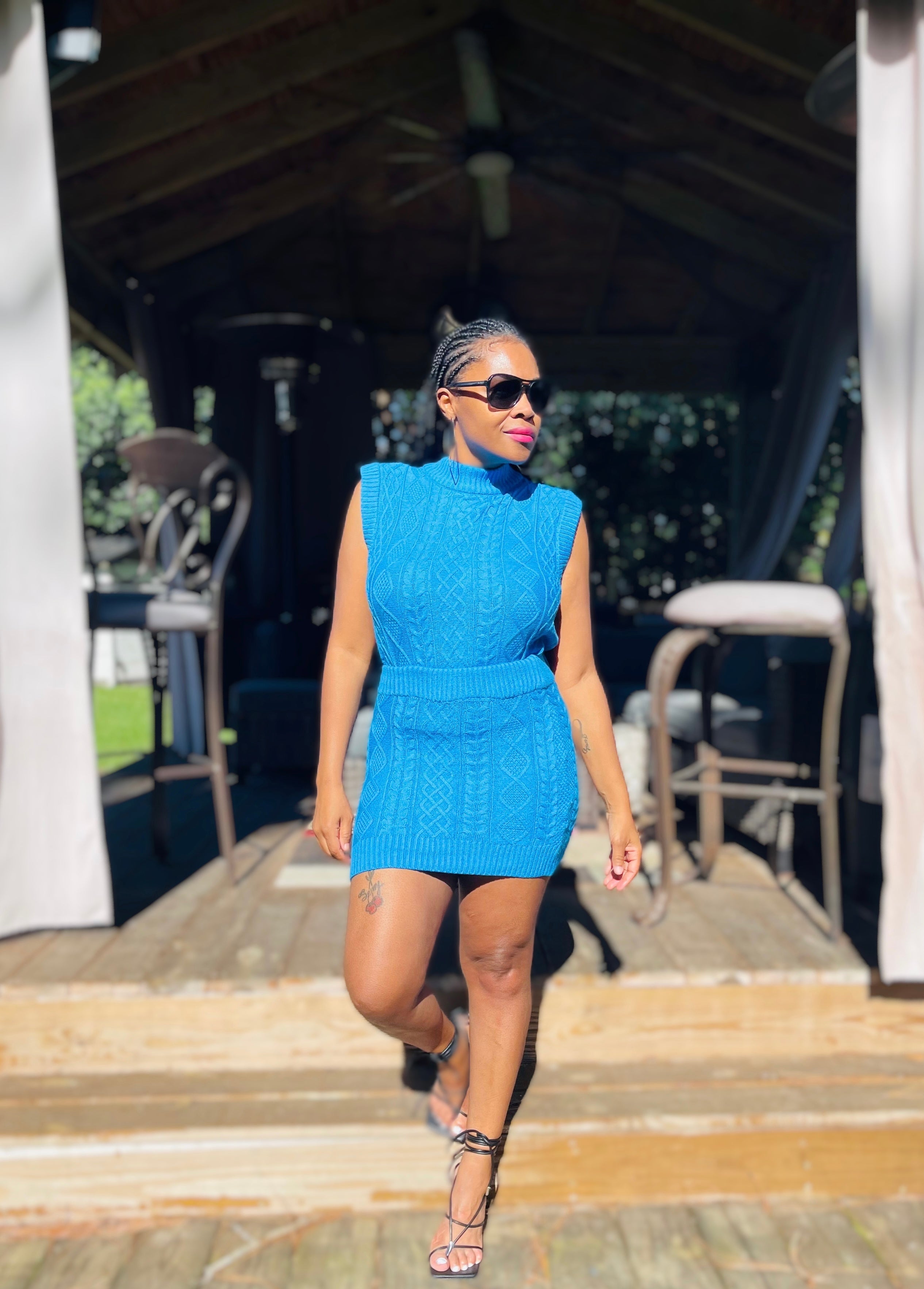 Pretty in Blue Skirt Set