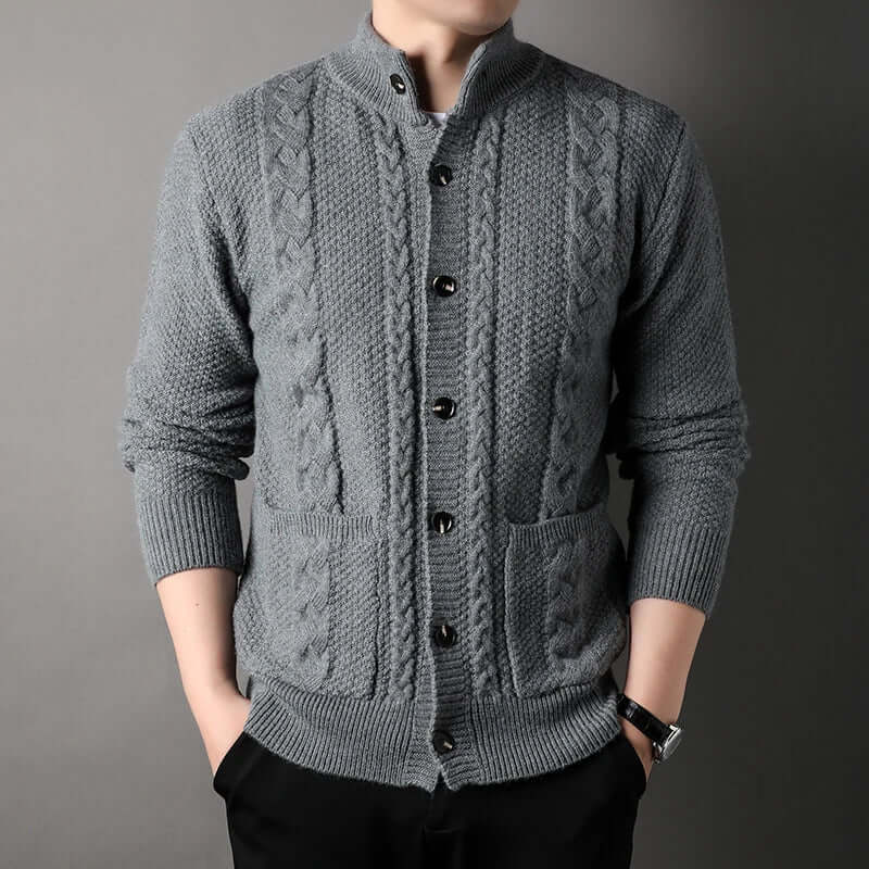 Cardigan Veste Tricoté Épais Pour Hommes