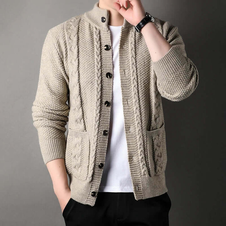 Cardigan Veste Tricoté Épais Pour Hommes