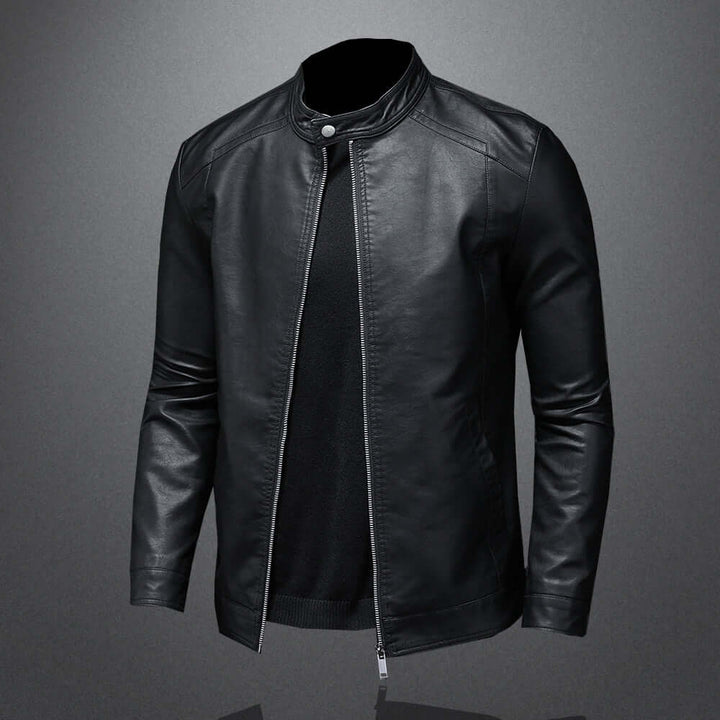 Veste Moto en Cuir Élégante et Moderne Pour Homme