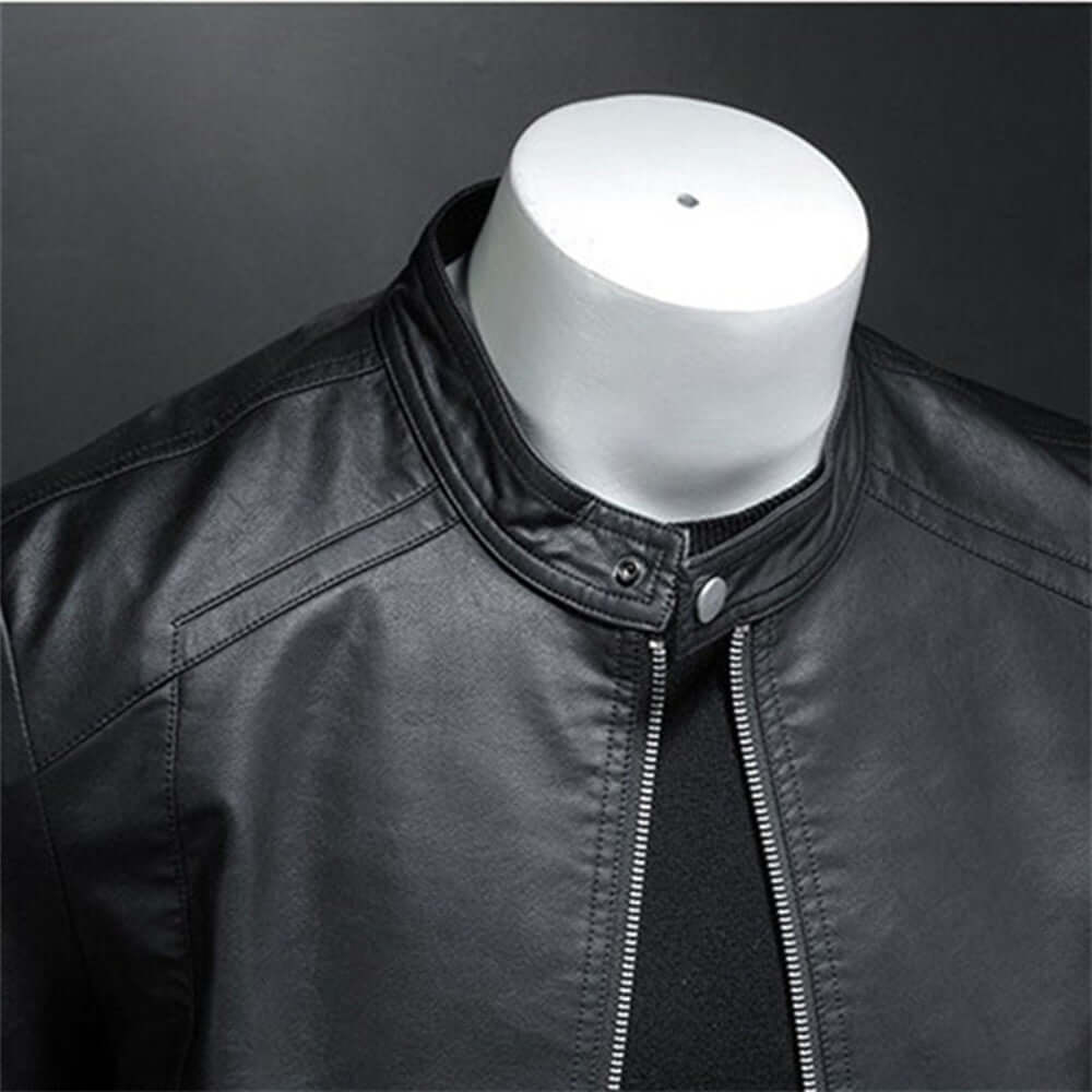 Veste Moto en Cuir Élégante et Moderne Pour Homme