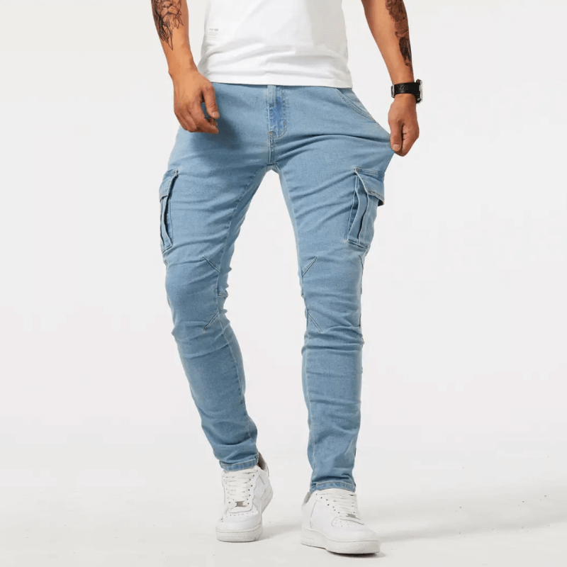 Jeans Cargo Robustes et Polyvalents Pour Homme