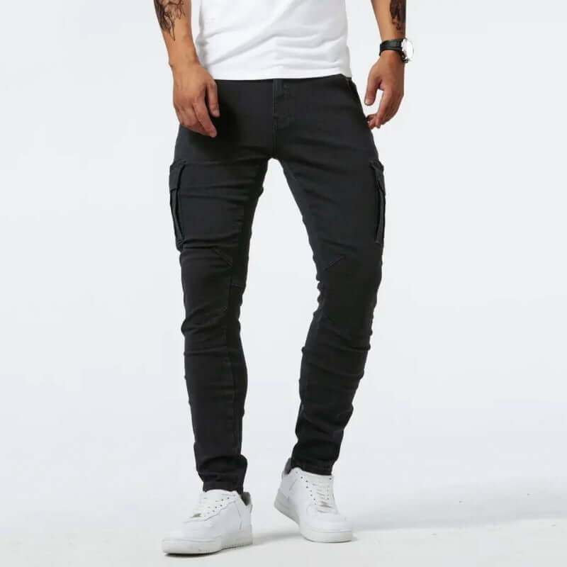 Jeans Cargo Robustes et Polyvalents Pour Homme