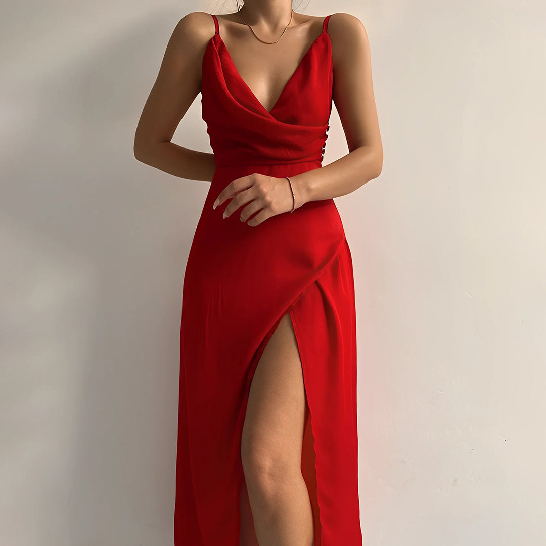 Robe Élégante avec Décolleté Raffiné Pour Femme