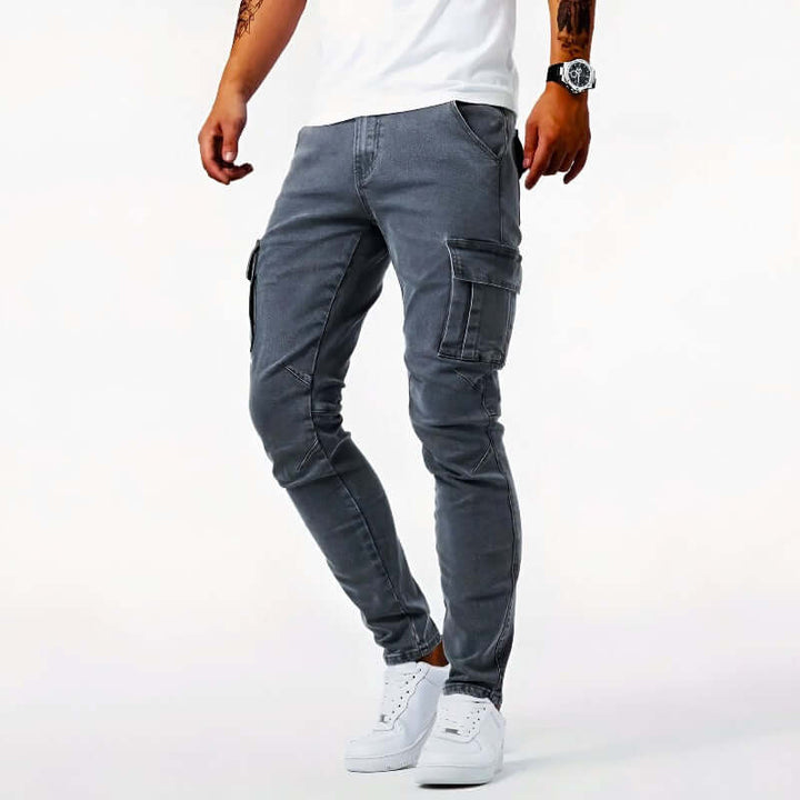 Jeans Cargo Robustes et Polyvalents Pour Homme