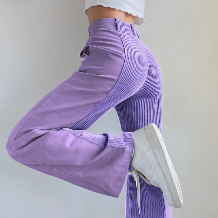 Élégant Pantalon en Velours Côtelé Pour Femmes