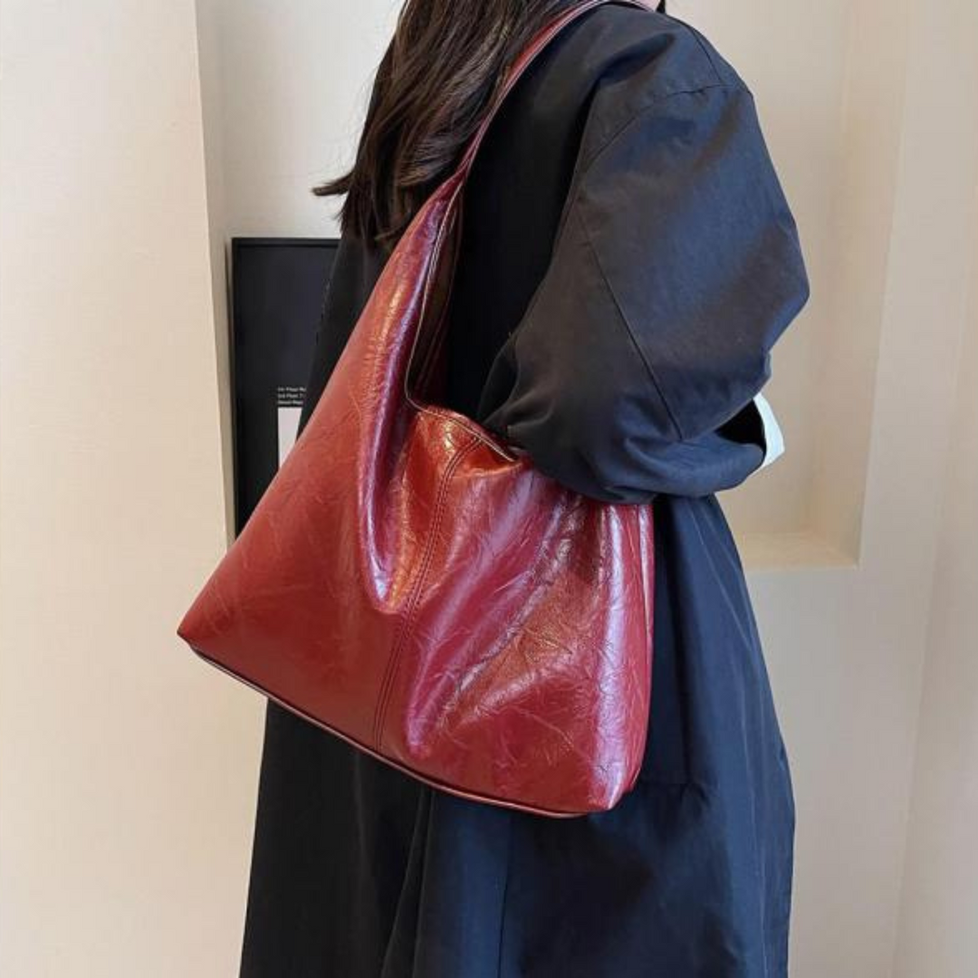 Sac Cabas en Cuir Vieilli Élégant Pour Femme