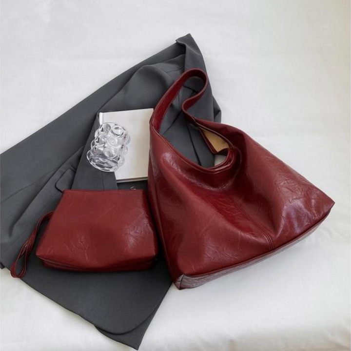 Sac Cabas en Cuir Vieilli Élégant Pour Femme